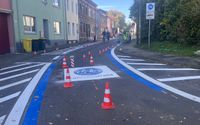 Fahrradstraße, Radwegmarkierungen und Endbeschilderung